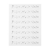 ホワイトシルバーグリッタードットカードラップラのまわりにベル ラップアラウンド宛名ラベル (シート)