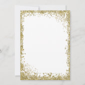 ホワイトシルバーグリッターモダングラムブライダルシャワー 招待状 (裏面)