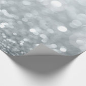 ホワイトシルバーグリッター《写真》ぼけ味グラムスウィート16パーティー ラッピングペーパー (角)