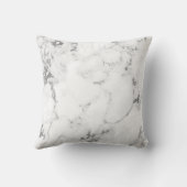 ホワイトシルバーグレーカラマーブルストーン抽象芸術 クッション (裏面)