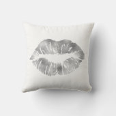 ホワイトシルバーグレーグリッターキスリップメイクアップミニマル クッション (裏面)