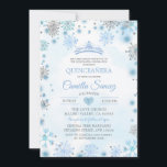 ホワイトシルバースノーフレーククリスマススウィート16招待状 招待状<br><div class="desc">ホワイトシルバースノーフレーククリスマススウィート16招待状</div>