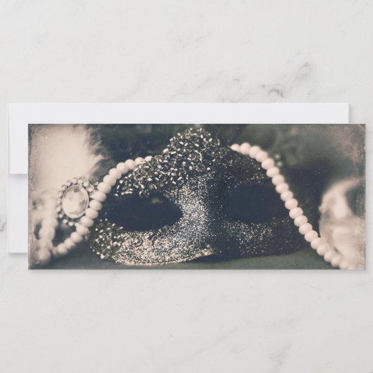 ホワイトシルバースパークルグリッターVIPチケットウェディング 招待状 (裏面)