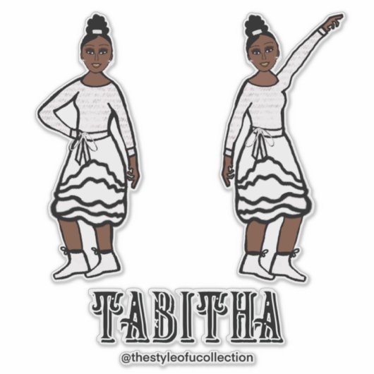 ホワイトシルバーダンサー#1 シール (正面)