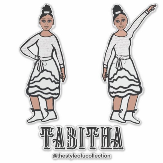 ホワイトシルバーダンサー#2 シール (正面)