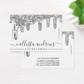 ホワイトシルバーチャンキーグリッタードリップスブレスレットディスプレイ (デスク)