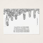 ホワイトシルバーチャンキーグリッタードリップスブレスレットディスプレイ (裏面)