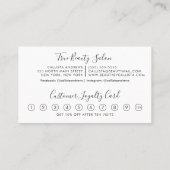 ホワイトシルバーチュンキーグリッター厚いドリップスロイヤリティ ロイヤリティカード (裏面)