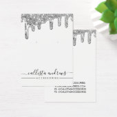 ホワイトシルバーチョンキーグリッタードリップスイヤリングディスプレイ