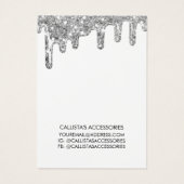 ホワイトシルバーチョンキーグリッタードリップスイヤリングディスプレイ