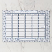 ホワイトシルバーパーソナライズされたのクリスマス ペーパーパッド (正面)