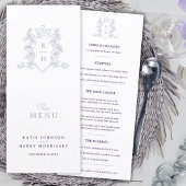 ホワイトシルバーパープルクラウンクレストモノグラム結婚ズ メニュー