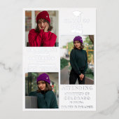 ホワイトシルバーフォイルHS卒業発表 箔シーズンカード (正面)