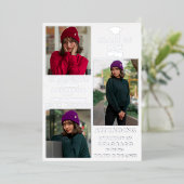 ホワイトシルバーフォイルHS卒業発表 箔シーズンカード (立ち正面)