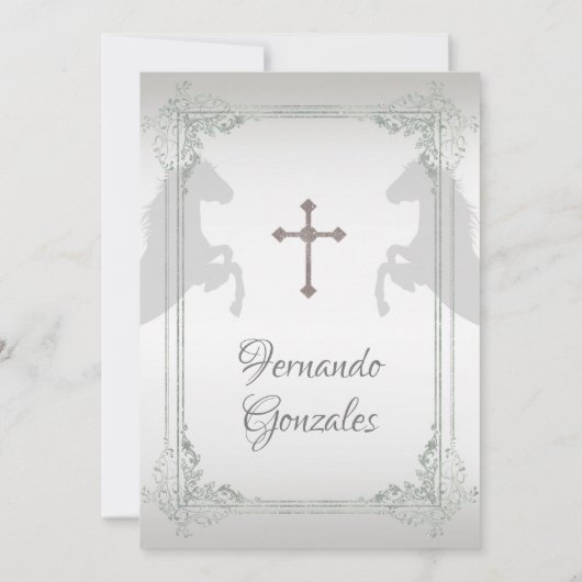 ホワイトシルバーメキシカンタレスAnos少年 招待状 (裏面)