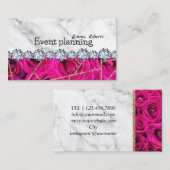 ホワイトシルバー大理石グリッターテクスチャイベント計画 名刺 (正面/裏面)