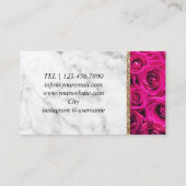 ホワイトシルバー大理石グリッターテクスチャイベント計画 名刺 (裏面)