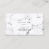 ホワイトシルバー抽象芸術グレーマーブルビップ 名刺 (裏面)
