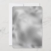 ホワイトシルバー紙吹雪ド結婚ット 招待状 (裏面)