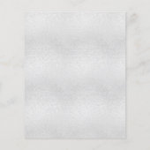 ホワイトシルバー金ゴールドフローラ予算結婚式招待状 (裏面)