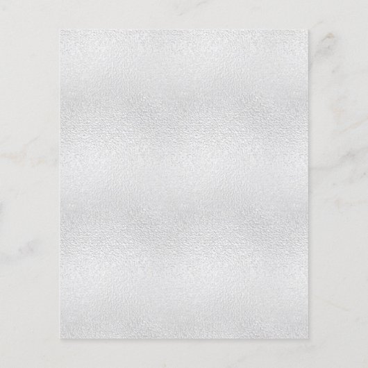 ホワイトシルバー金ゴールドフローラ予算結婚式招待状 (裏面)