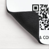 ホワイトシンプルエレガントWifi QRコードネットワークパスワード マウスパッド (コーナー)