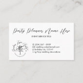 ホワイトシンプルクラシックツリーパーム 名刺 (裏面)