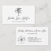 ホワイトシンプルクラシックツリーパーム 名刺 (正面/裏面)