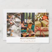 ホワイトシンプルコラージュホリデイズカード サンキューカード (正面)