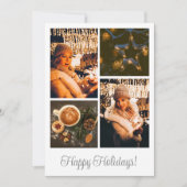 ホワイトシンプルコラージュメリークリスマスカード サンキューカード (正面)