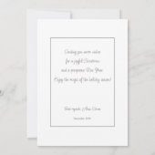 ホワイトシンプルコラージュメリークリスマスカード サンキューカード (裏面)