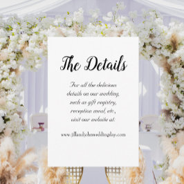 ホワイトシンプルスタイル結婚詳細 エンクロージャーカード