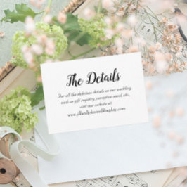 ホワイトシンプルスタイル結婚詳細 エンクロージャーカード