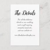 ホワイトシンプルスタイル結婚詳細 エンクロージャーカード (正面)