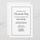ホワイトシンプルバチェロレッテ招待状 招待状 (正面/裏面)