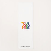 ホワイトシンプルビジネスロゴカスタム文字 ヨガマット (正面)