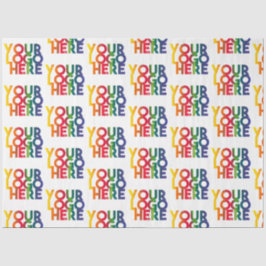 ホワイトシンプルビジネスロゴティッシュペーパー 薄葉紙