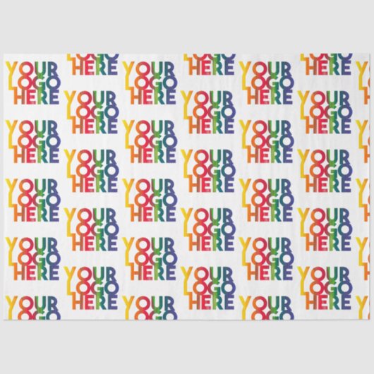 ホワイトシンプルビジネスロゴティッシュペーパー 薄葉紙 (正面)