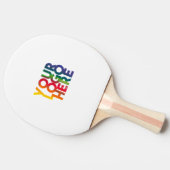 ホワイトシンプルビジネスロゴテーブルテニス 卓球ラケット (横)