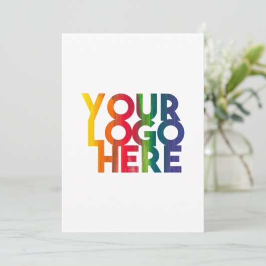 ホワイトシンプルビジネスロゴ空白のカード (スタンド正面)