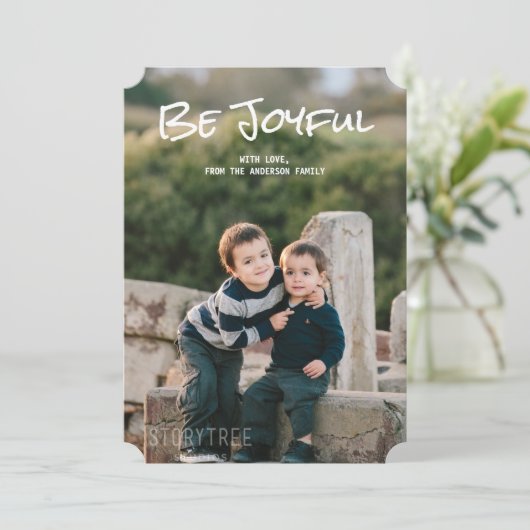 ホワイトシンプルフォトフラットカードを楽しめるスクリプト (スタンド正面)