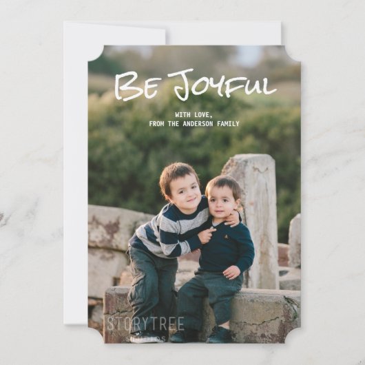 ホワイトシンプルフォトフラットカードを楽しめるスクリプト (正面)