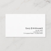 ホワイトシンプルプロフェッショナルアポイントメント 名刺 (裏面)