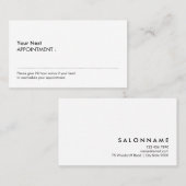 ホワイトシンプルプロフェッショナルアポイントメント 名刺 (正面/裏面)