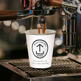 ホワイトシンプルプロフェッショナルビジネスロゴ&文字 紙コップ
