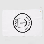 ホワイトシンプルプロフェッショナルモダンビジネスロゴ ゴルフタオル (横)