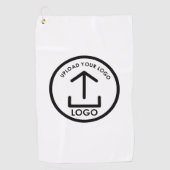 ホワイトシンプルプロフェッショナルモダンビジネスロゴ ゴルフタオル (正面)