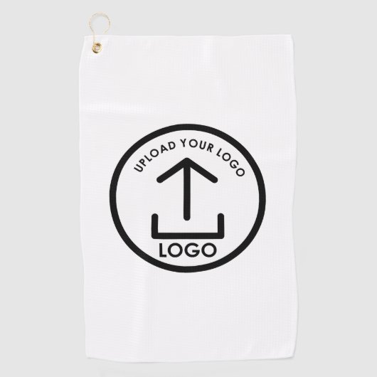 ホワイトシンプルプロフェッショナルモダンビジネスロゴ ゴルフタオル (正面)