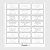 ホワイトシンプルミニマリスト赤ちゃんシャワーゲストアドレス シール (シート)