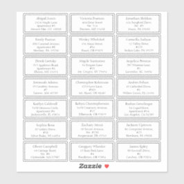 ホワイトシンプルミニマリスト赤ちゃんシャワーゲストアドレス シール